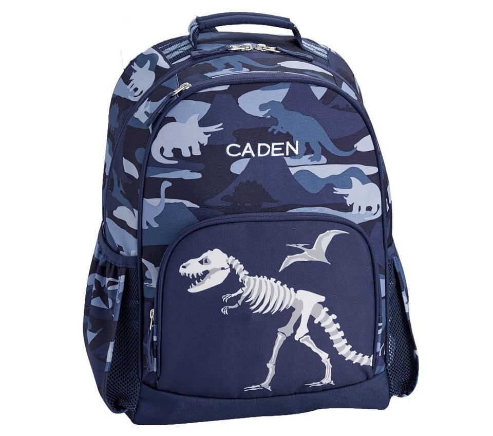 Mackenzie Navy Dinosaur Bones Light-Up Backpack | Pottery Barn Kids AU